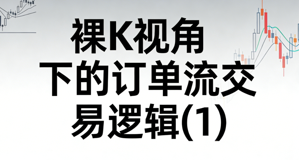 裸K视角下的订单流交易逻辑(1)更新-NEO交易社区
