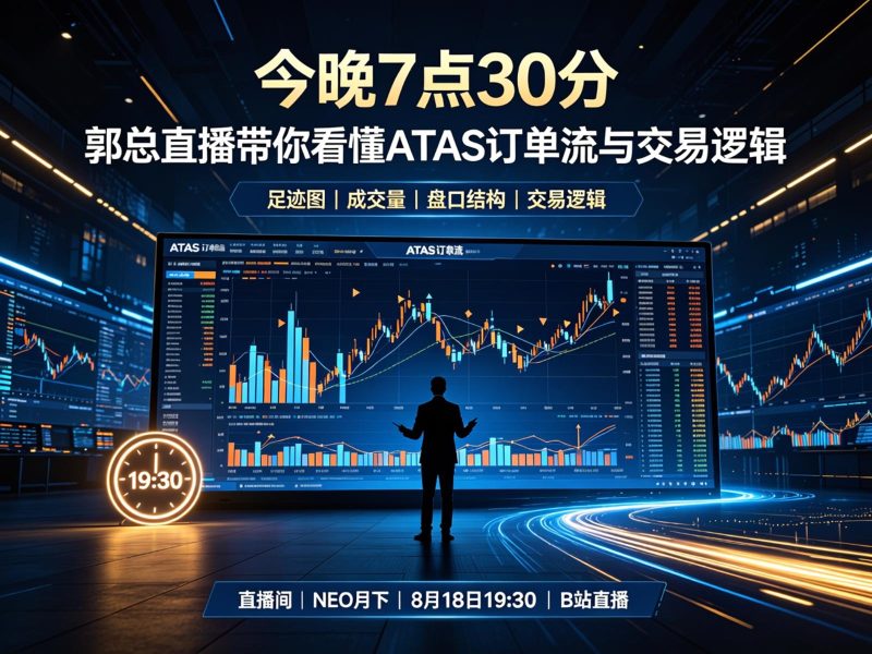 今晚7点30分,月下直播带你看懂ATAS订单流与交易逻辑-NEO交易社区