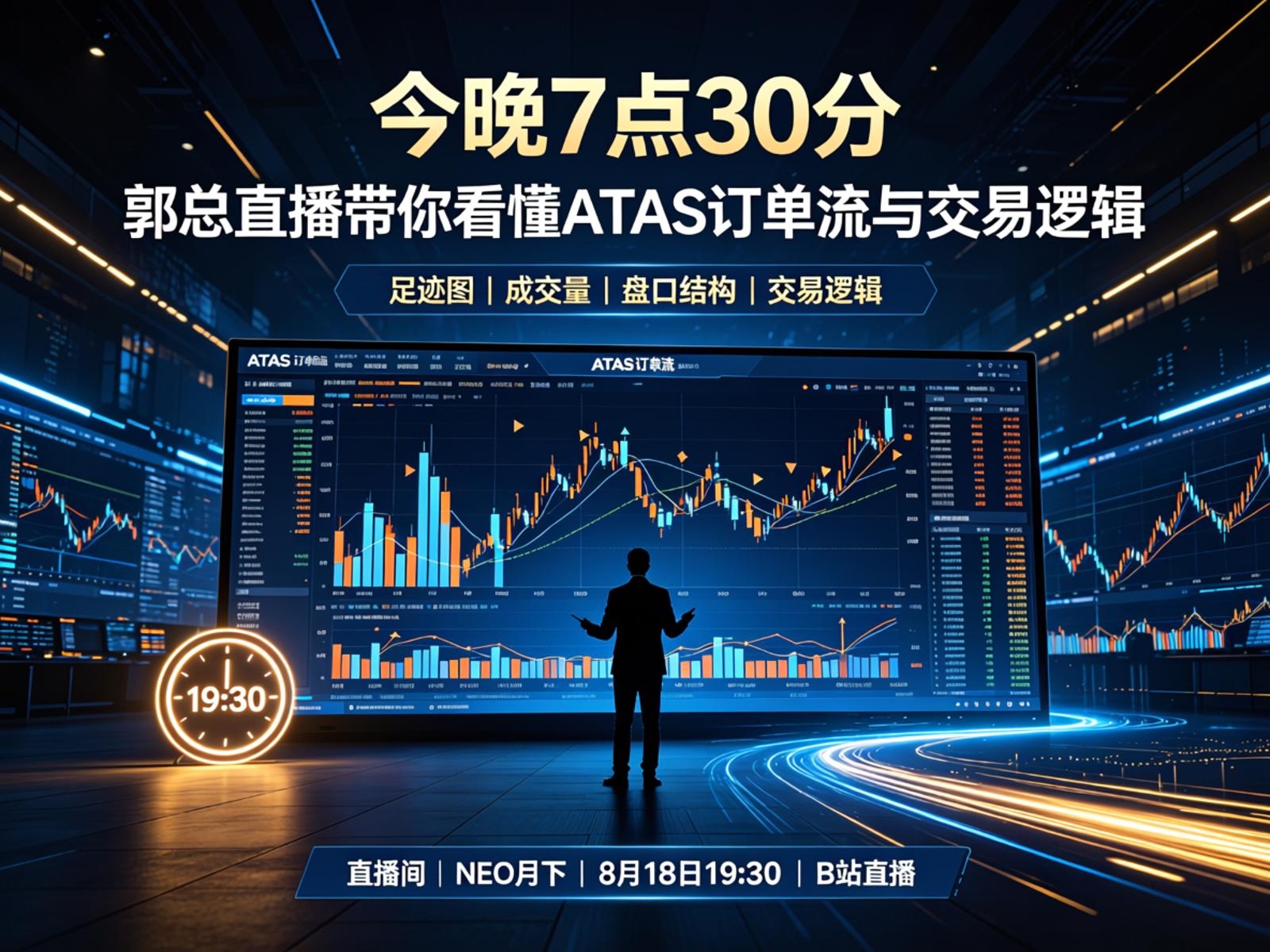 今晚7点30分,月下直播带你看懂ATAS订单流与交易逻辑-NEO交易社区