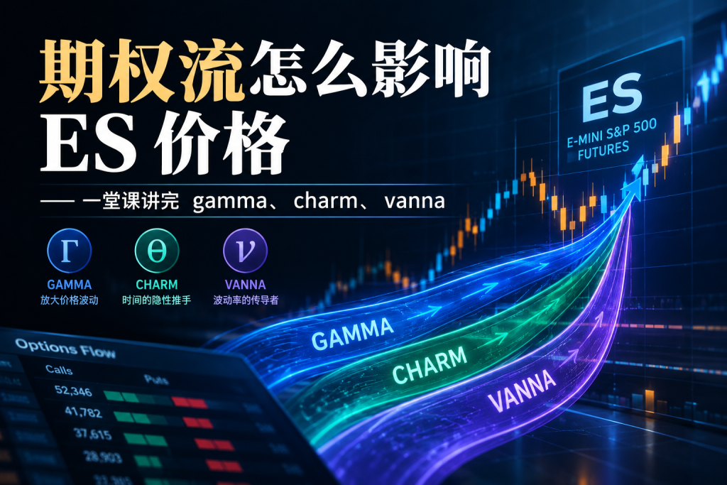 期权流怎么影响 ES 价格:一堂课讲完 gamma、charm、vanna